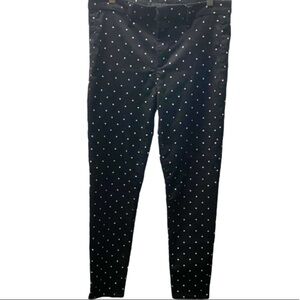 Tinsel black polka dot stretch skinny jeans 27